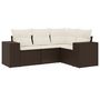 Voir la diapositive 2 : VIDAXL Salon de jardin 4 pcs avec coussins marron resine tressee