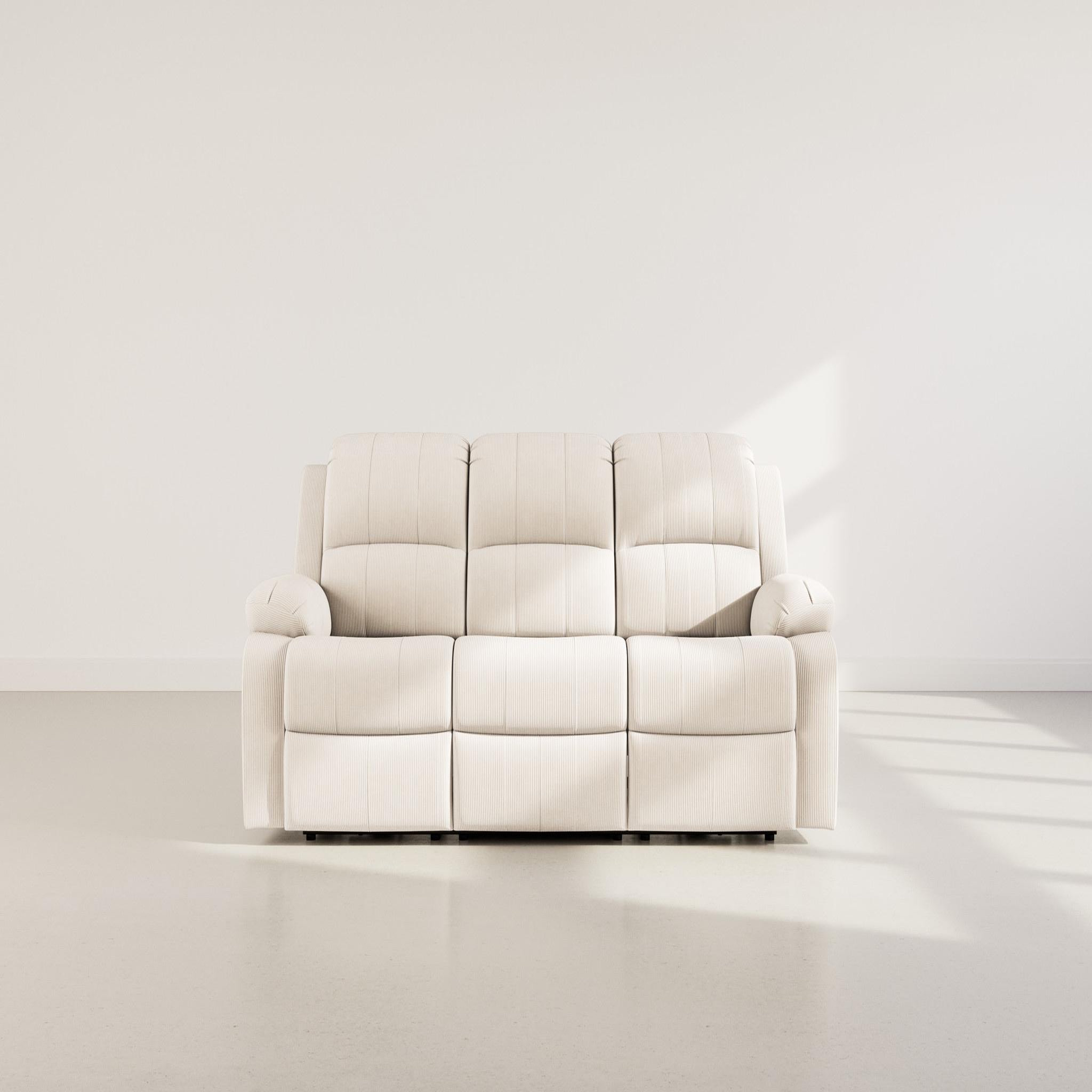 Voir la diapositive 2 : BEST MOBILIER Armand - canapé 3 places relax électrique en velours côtelé