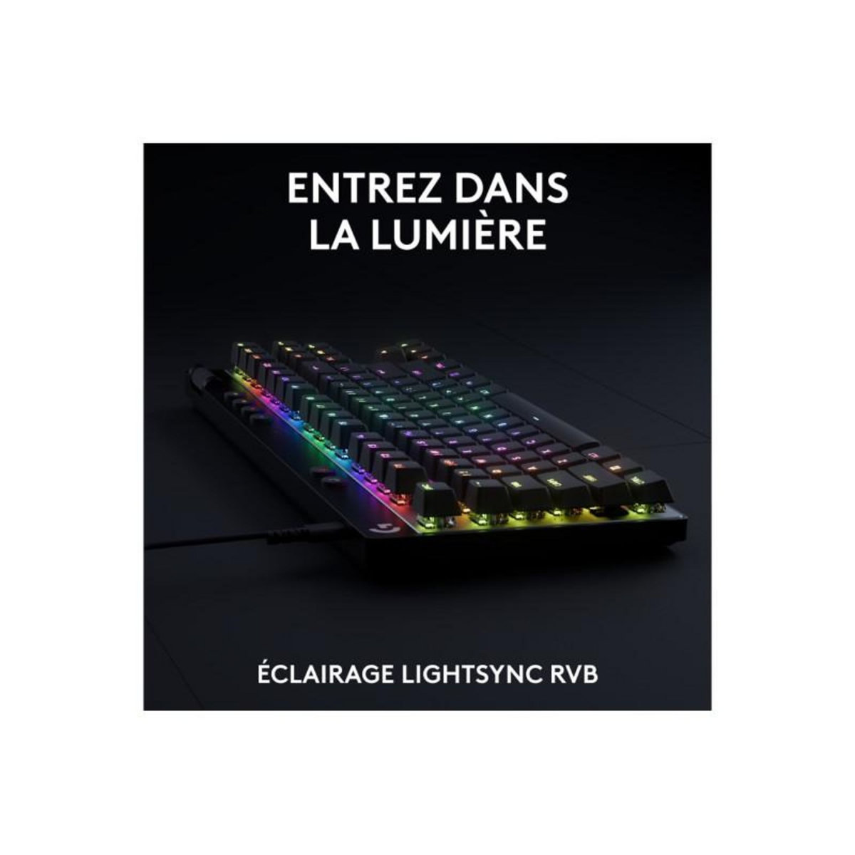 Logitech Clavier gamer G Pro X TKL Rapid  Noir