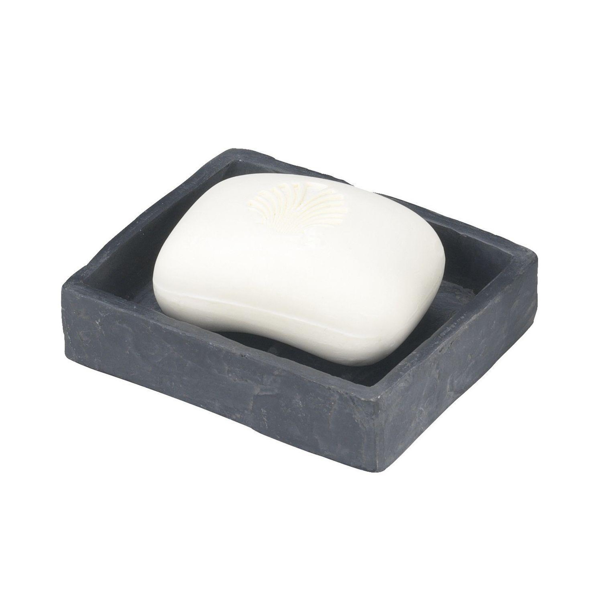 Wenko Porte-savon design ardoise slate - gris anthracite