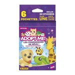 Panini Stickers - PANINI - Adopt Me! Roblox - Blister 6 pochettes - 1 carte édition limitée - 35 stickers
