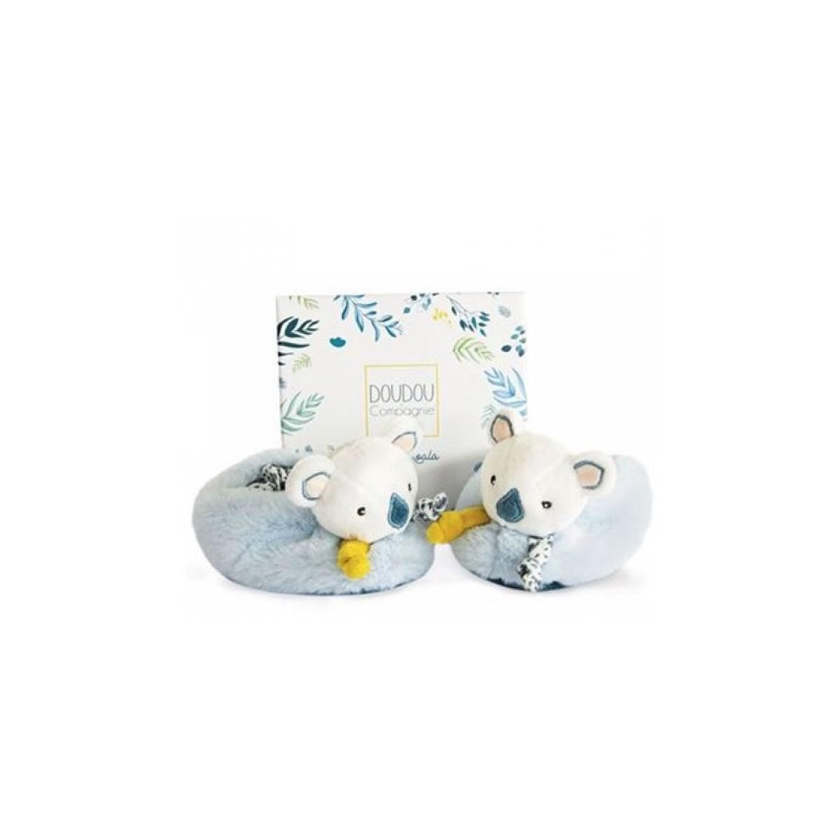 DOUDOU ET COMPAGNIE YOCA LE KOALA Chaussons avec hochet
