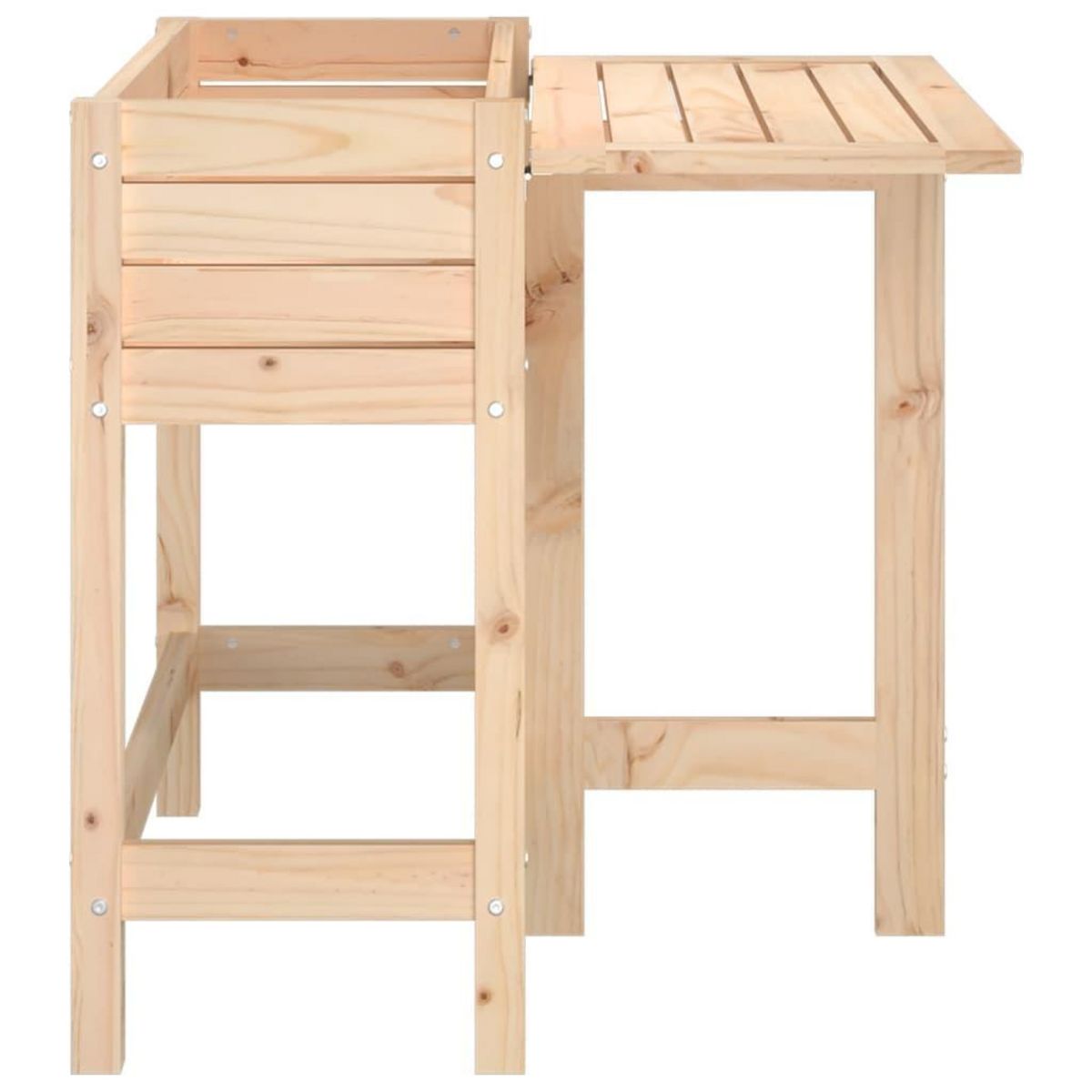 VIDAXL Jardiniere avec dessus de table pliable bois de pin massif
