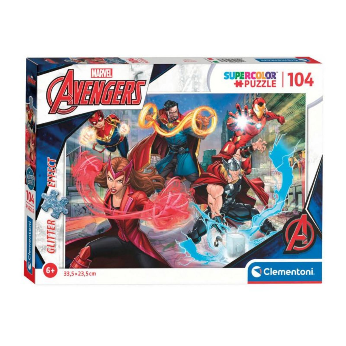 CLEMENTONI Clementoni Glitter Puzzle The Avengers, 104pcs. 20347