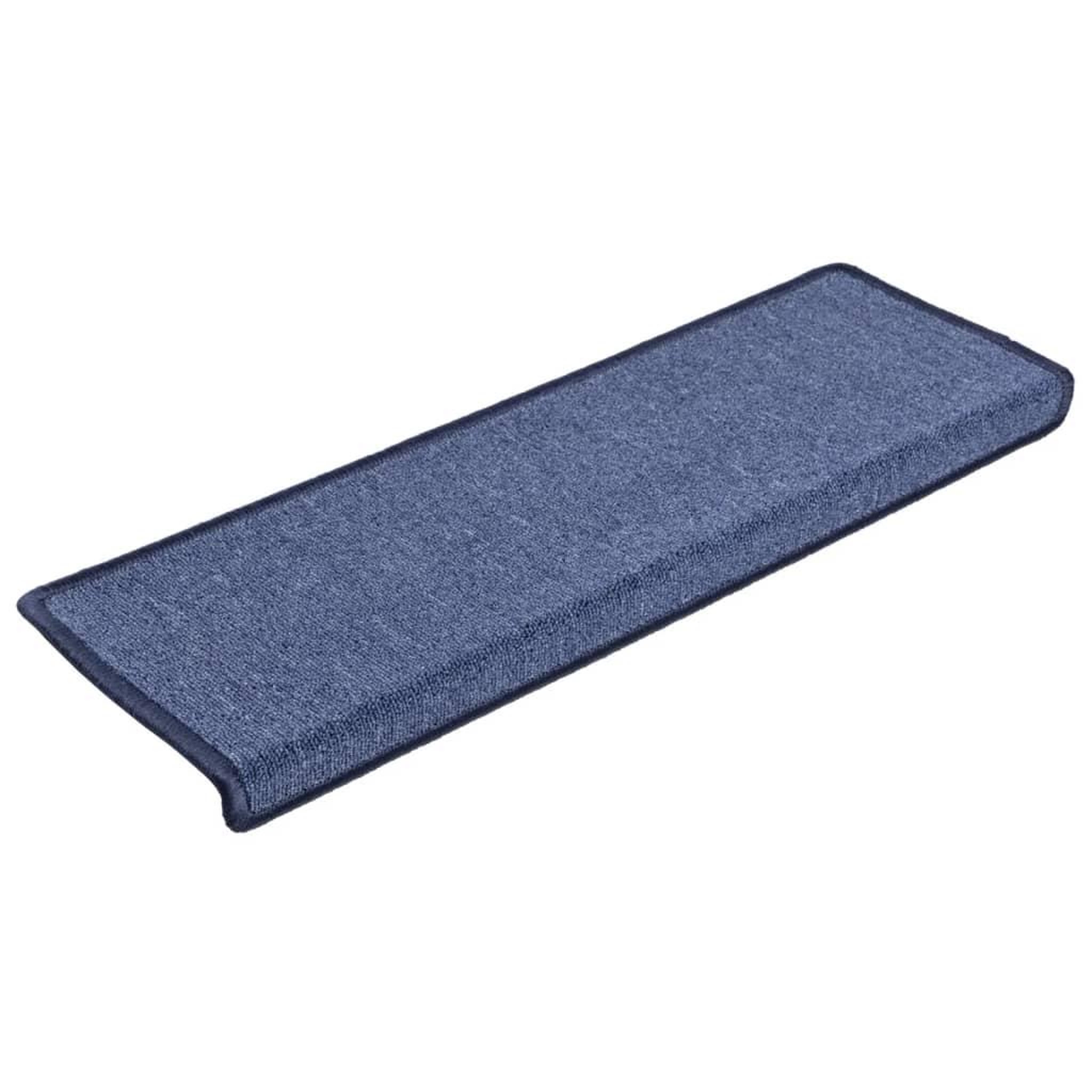 Voir la diapositive 3 : VIDAXL Tapis d'escalier 15 pcs 65x21x4 cm Bleu
