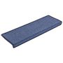 Voir la diapositive 3 : VIDAXL Tapis d'escalier 15 pcs 65x21x4 cm Bleu