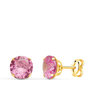 Voir la diapositive 1 : L'ATELIER D'AZUR Boucles d'Oreilles Or 18 Carats 750 Jaune - Zirconiums Roses