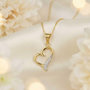 Voir la diapositive 3 : L'ATELIER D'AZUR Pendentif Or Jaune Coeur Serti de Diamants - Chaine Dorée Offerte