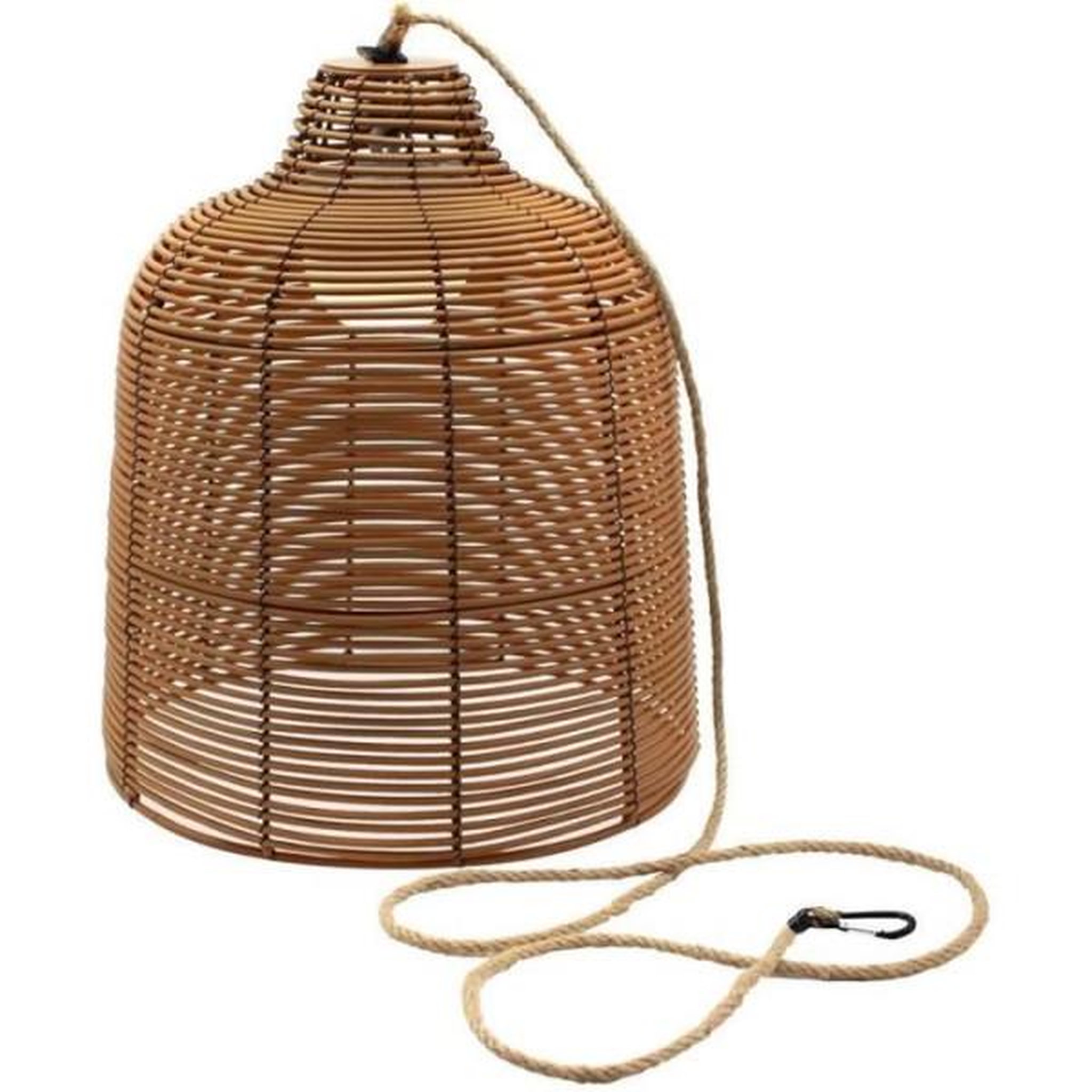 Lumisky Suspension nomade - LUMISKY - HANG BOHEME - H35 cm - Polyrotin avec corde - LED blanc chaud et blanc dimmable