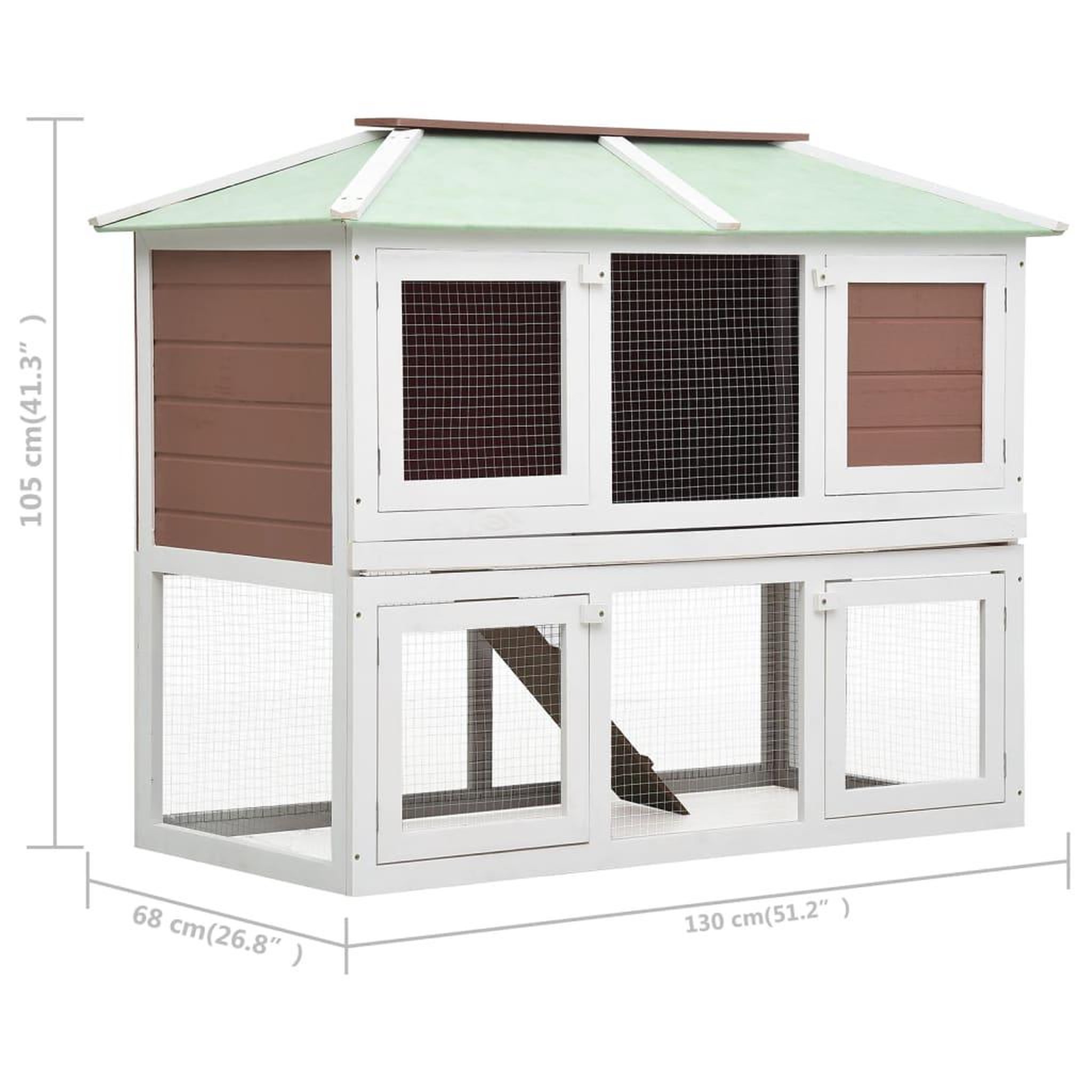 Voir la diapositive 6 : VIDAXL Cage double pour animaux Marron Bois