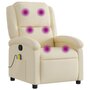 Voir la diapositive 2 : VIDAXL Fauteuil de massage inclinable Creme Tissu