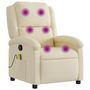 Voir la diapositive 2 : VIDAXL Fauteuil de massage inclinable Creme Tissu