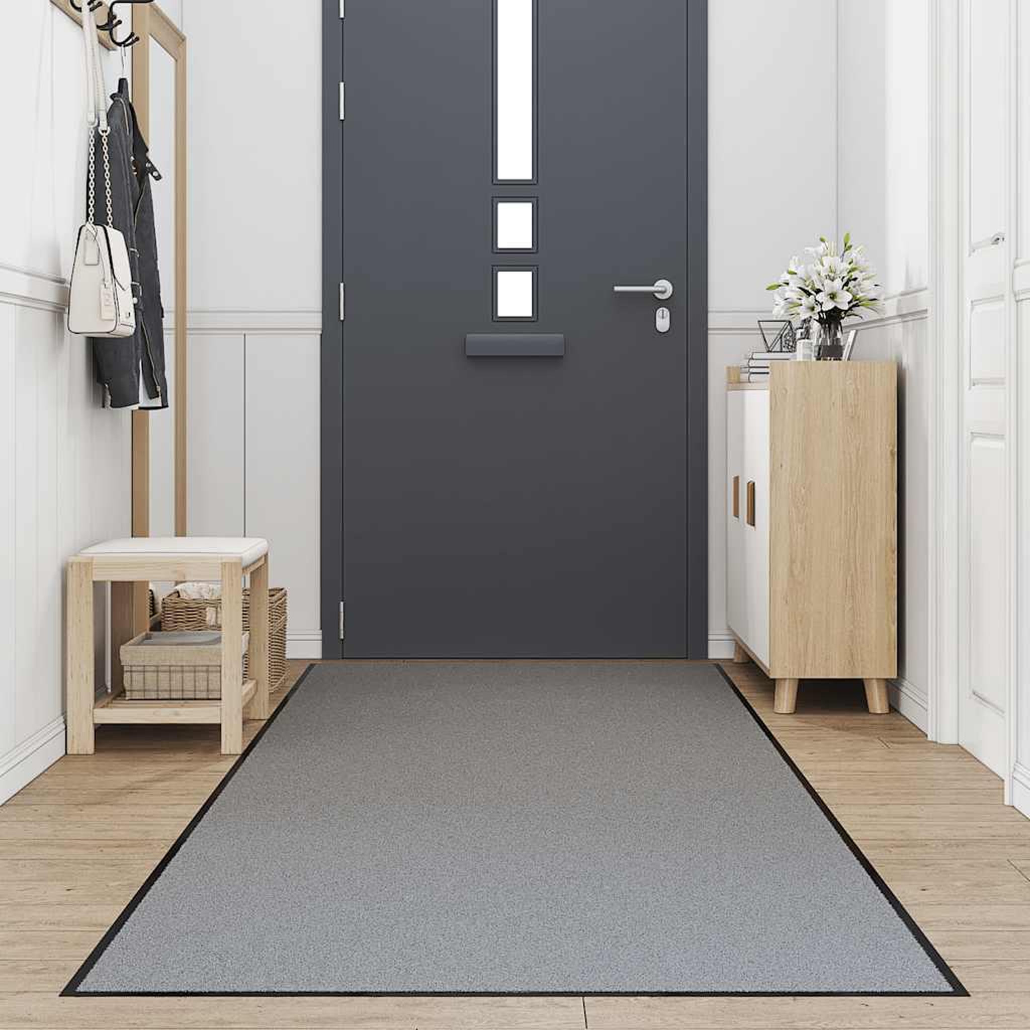 Voir la diapositive 2 : VIDAXL Paillasson gris 115x500 cm