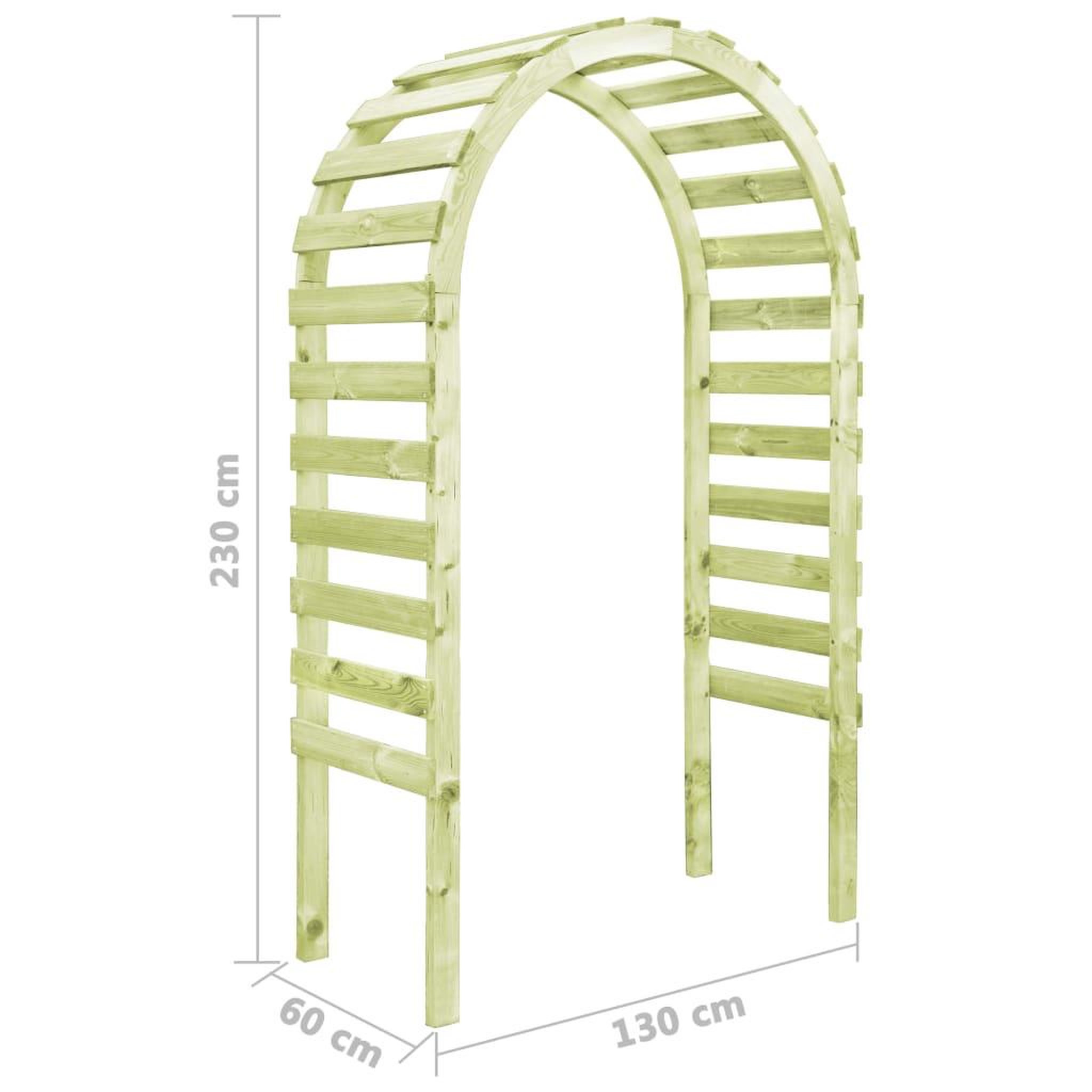 Voir la diapositive 6 : VIDAXL Pergola de jardin 130x60x230 cm Bois de pin impregne