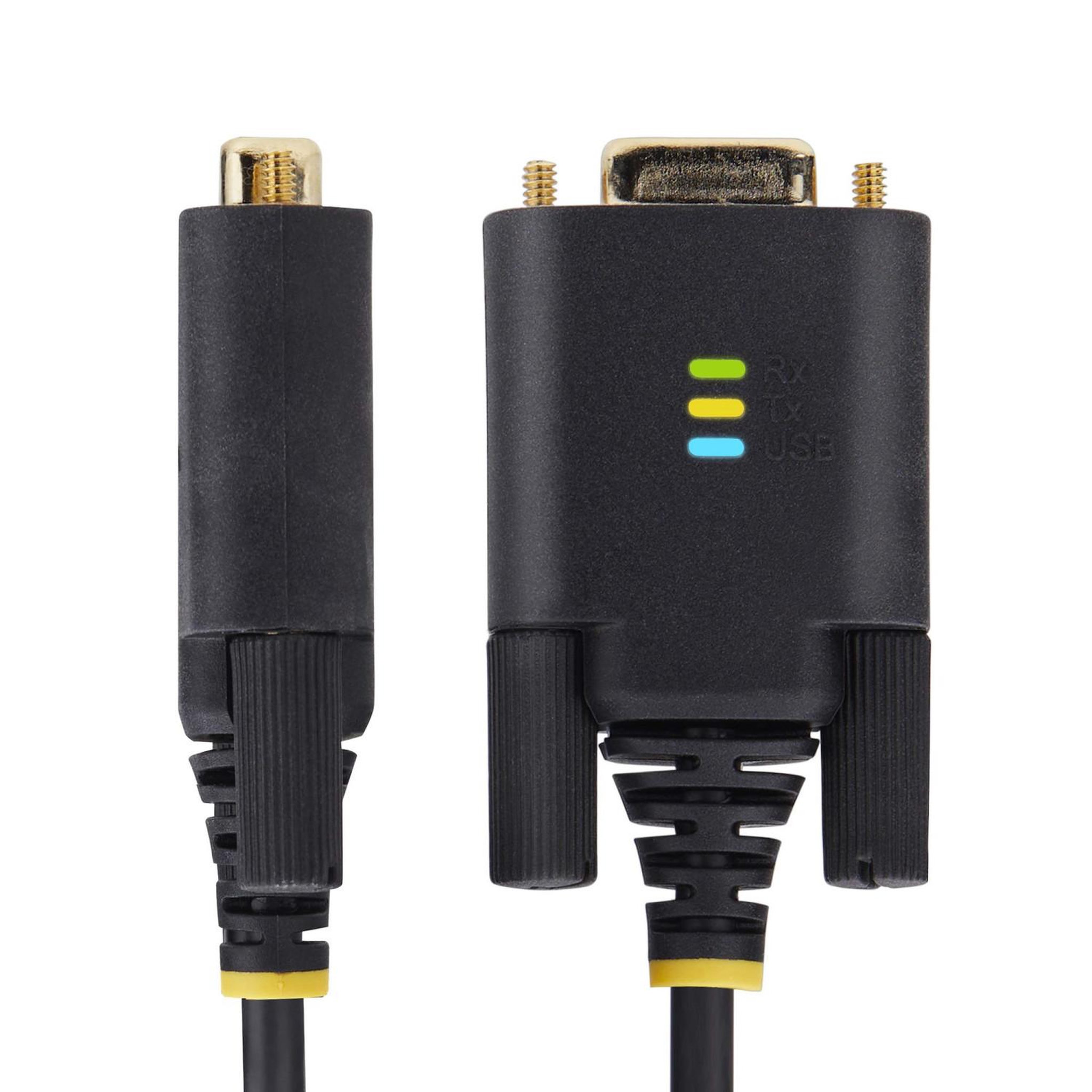 Voir la diapositive 3 : Startech Startech.com câble usb vers série de 2m, rétention com, vis/écrous interchangeables, câble adaptateur usb vers série, usb-a vers db9 rs232, ftdi ic, protection esd, windows/macos/linux