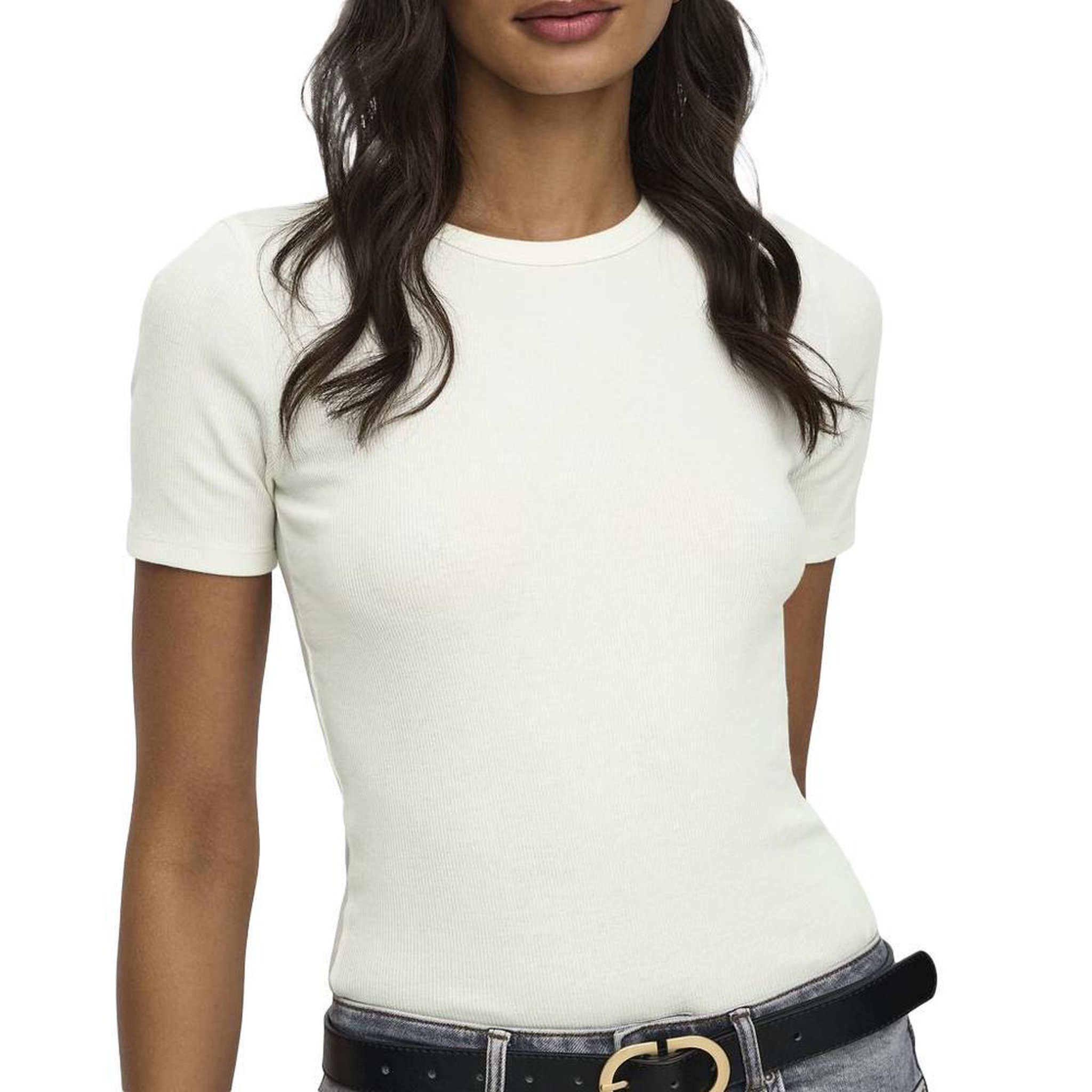 JACQUELINE DE YONG T-Shirt Blanc Femme JDY Lucky. Coloris disponibles : Blanc