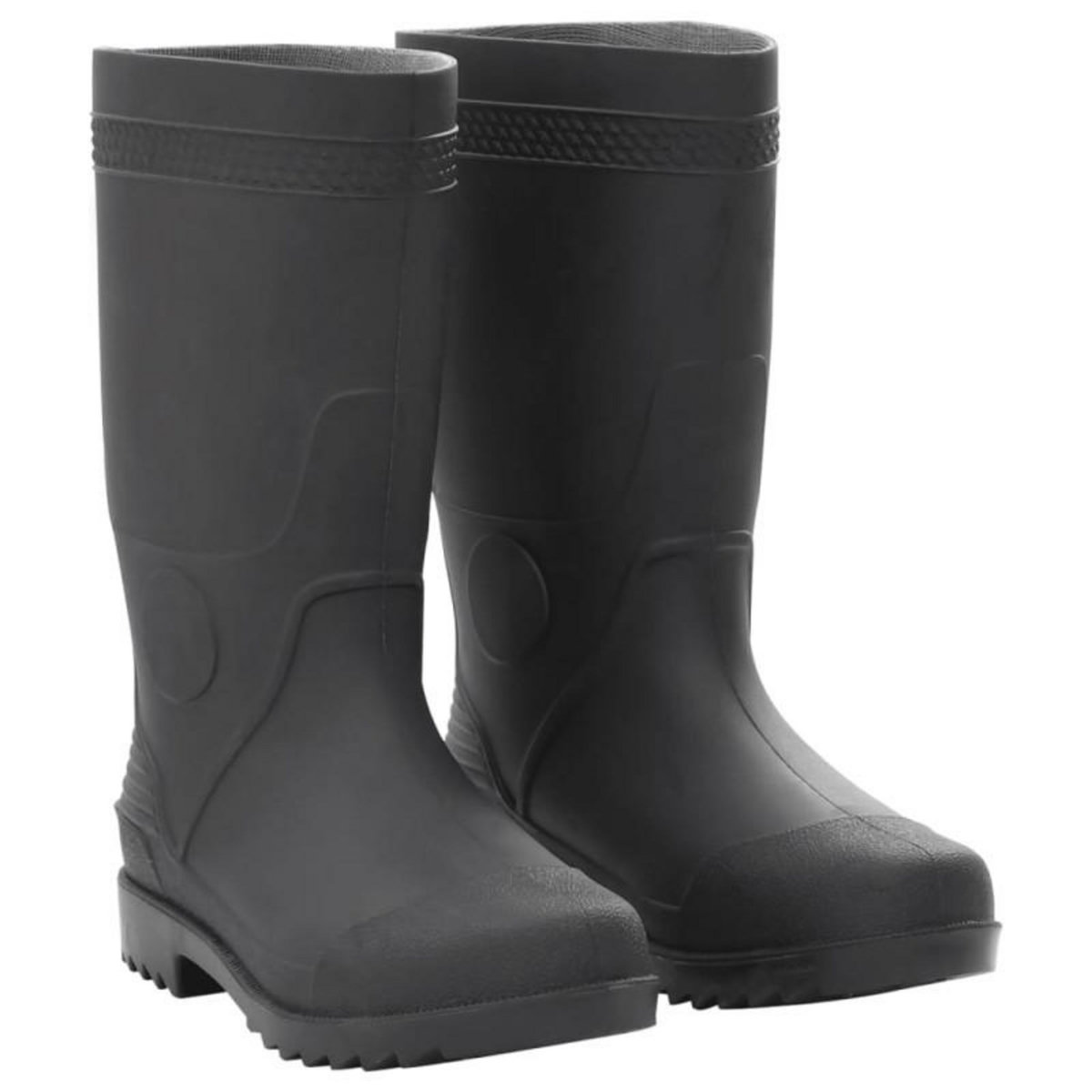 VIDAXL Bottes de pluie noir taille 40 PVC