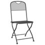 Voir la diapositive 3 : VIDAXL Chaises pliables jardin lot de 2 Maille metallique Anthracite