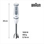Voir la diapositive 3 : BRAUN Mixeur MQ5220WH MultiQuick 5 Vario blanc 1 accessoire