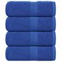 Voir la diapositive 1 : VIDAXL Serviettes d invité 4 pcs bleu 30x50 cm 360 g m² 100% coton