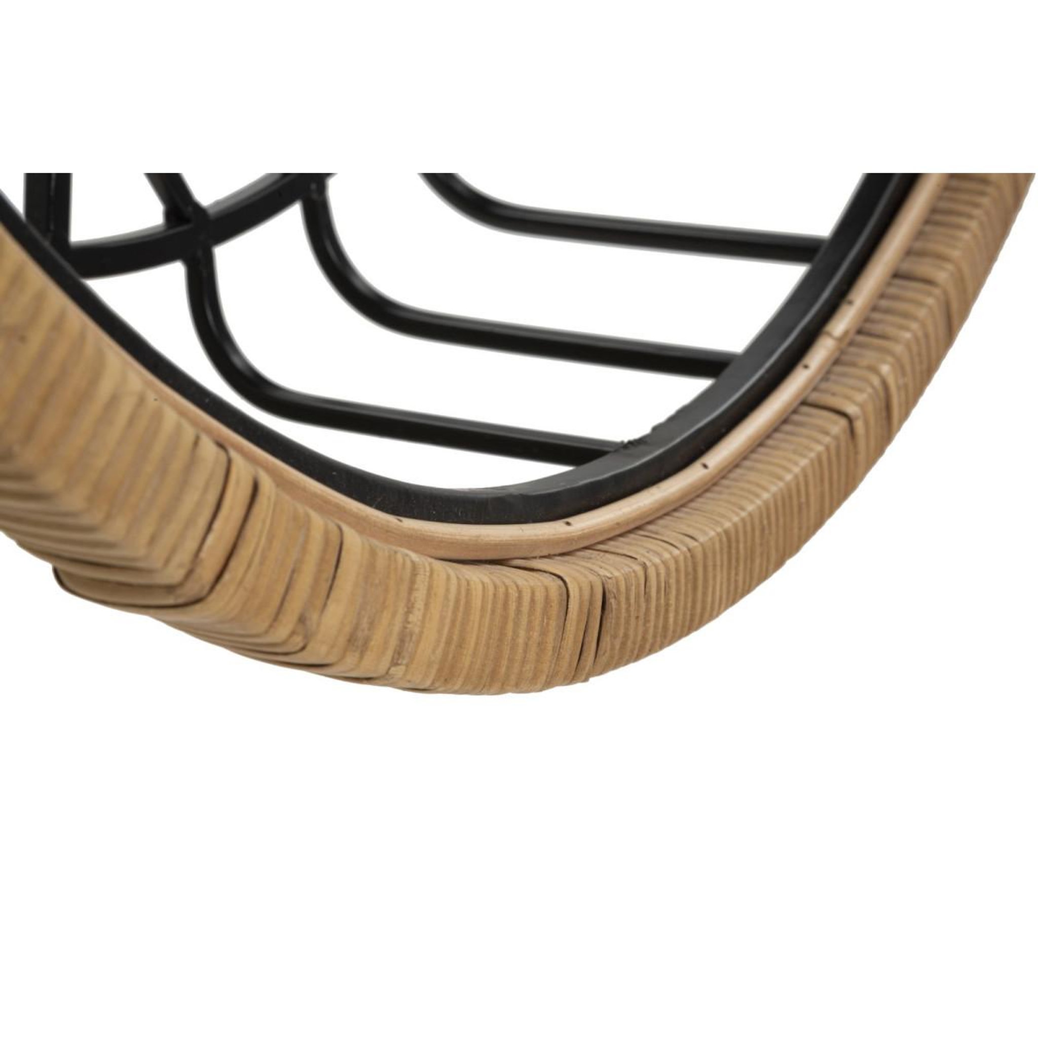 Voir la diapositive 5 : Paris Prix Étagère murale en métal  cebu  72cm noir & naturel