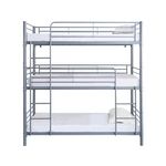 Habitat et Jardin Lit superposé en métal triple  HAVIN  - 90 x 190 cm - Gris
