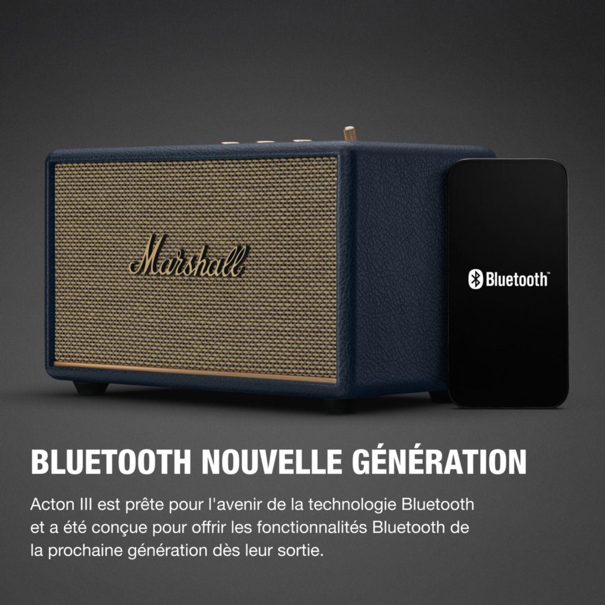 Voir la diapositive 4 : MARSHALL Enceinte résidentielle acton iii midnight