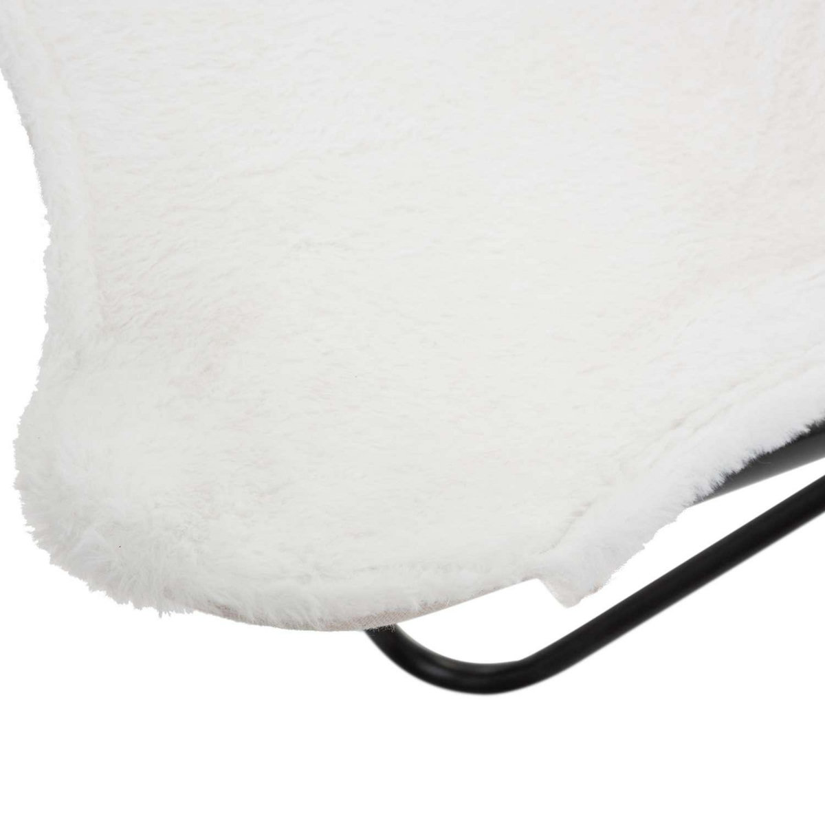 ATMOSPHERA Fauteuil papillon imitation fourrure OSLO - Blanc