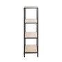 Voir la diapositive 3 : Paris Prix Étagère Bibliothèque 4 Niveaux  Miranda  129cm Chêne & Noir