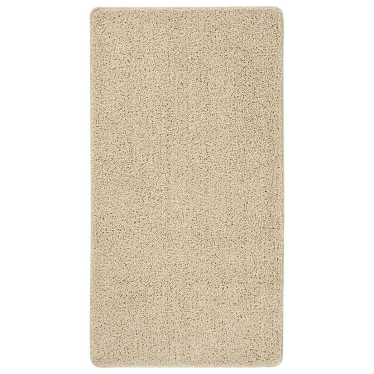 VIDAXL Tapis shaggy antiderapant Creme 80x150 cm