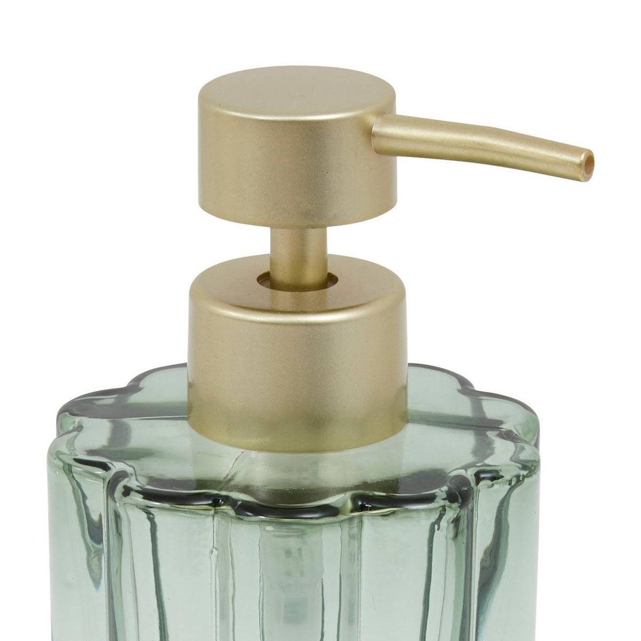 Voir la diapositive 2 : FIVE Distributeur de savon en verre  floréa  18cm vert