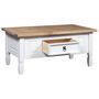 Voir la diapositive 3 : VIDAXL Table basse Pin mexicain Gamme  Blanc 100x55x44 cm