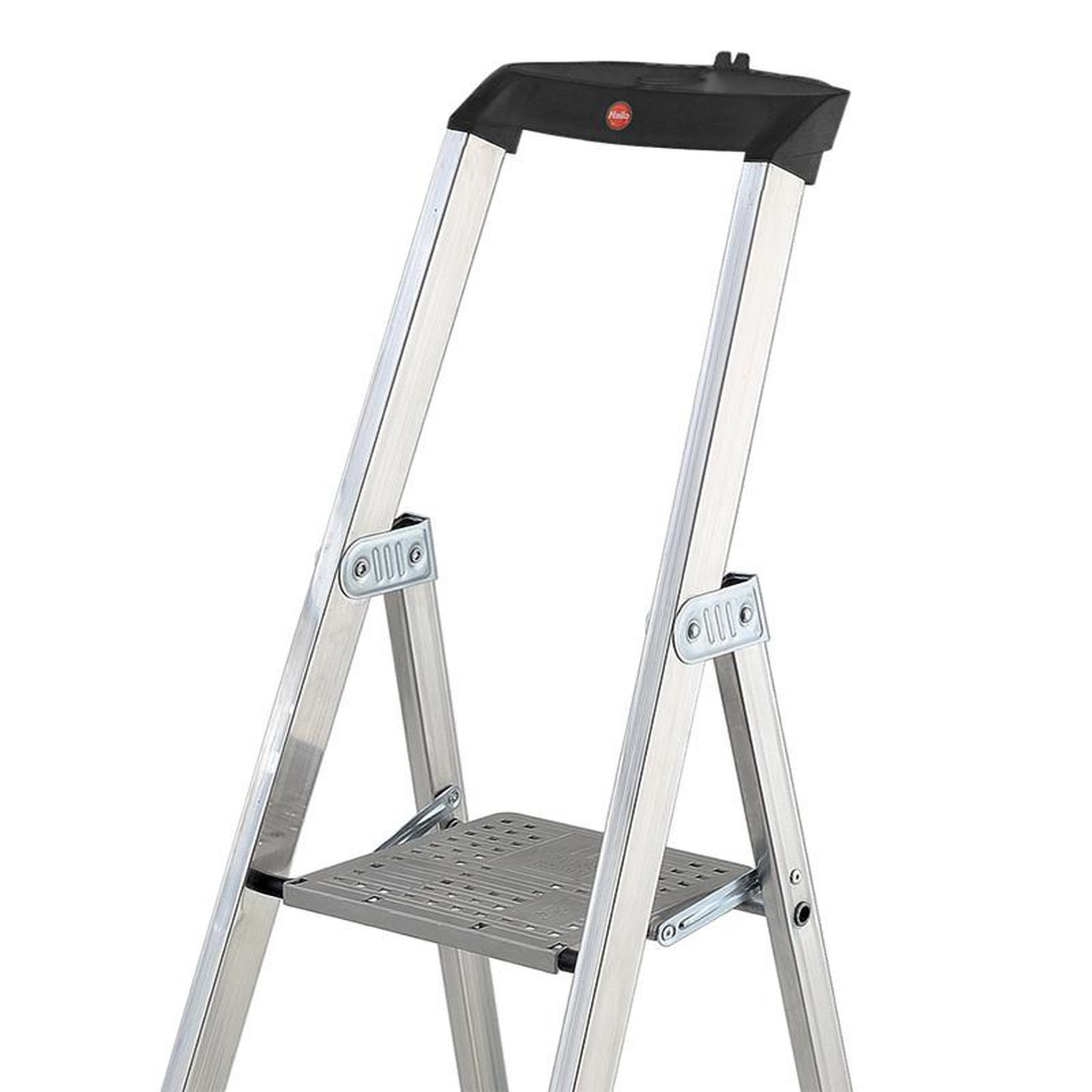 Voir la diapositive 3 : HAILO Escabeau professionnel pliable en aluminium 4 marches larges hailo alu pro
