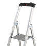 Voir la diapositive 3 : HAILO Escabeau professionnel pliable en aluminium 4 marches larges Hailo Alu Pro