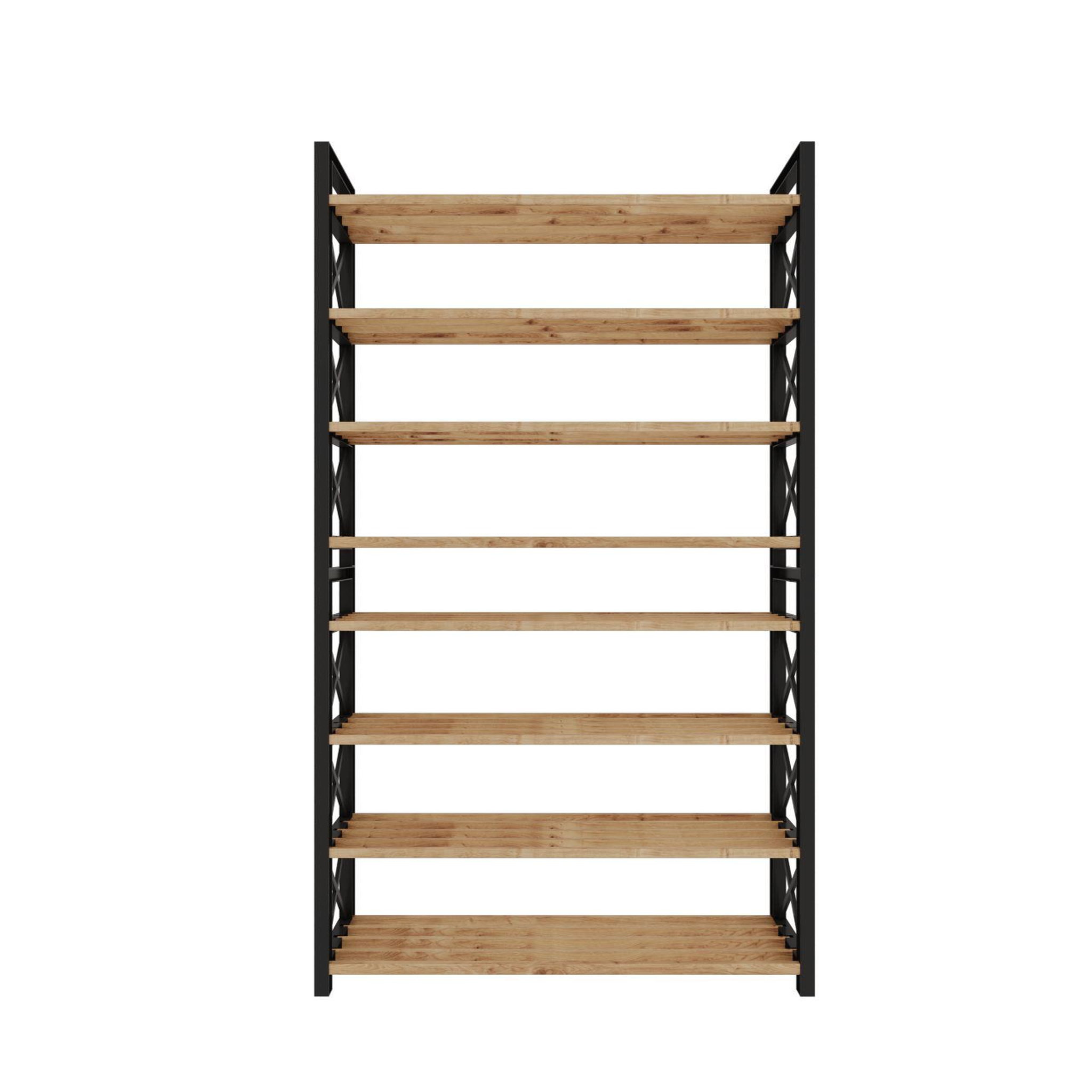Habitat et Jardin Bibliothèque en bois  plastic  - 46 x 18 x 128 cm - noir