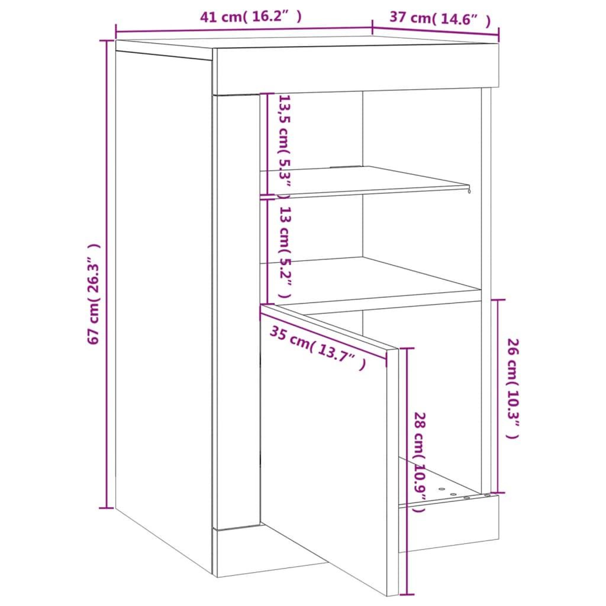 Voir la diapositive 6 : VIDAXL Armoire laterale avec lumieres LED chene sonoma