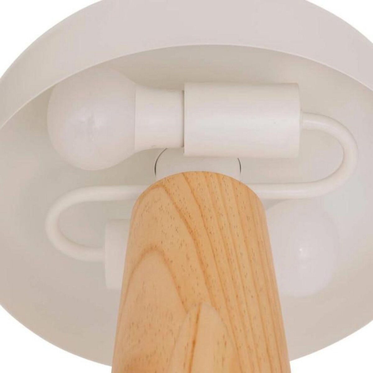 ATMOSPHERA Lampe à Poser Champignon  Pola  36cm Blanc & Naturel
