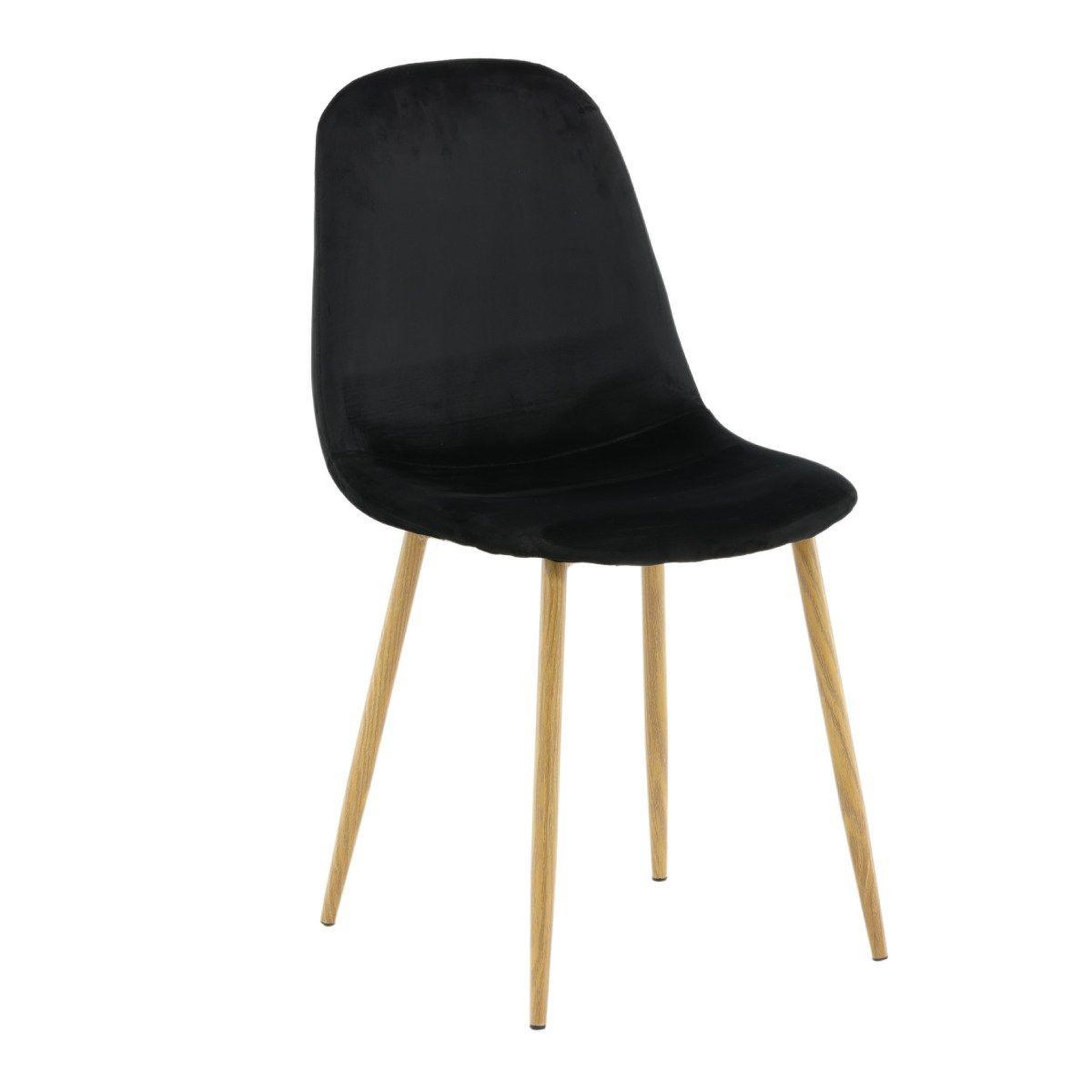 Paris Prix Chaise design en velours  polar  94cm noir