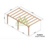 Voir la diapositive 2 : JARDIDECO Pergola adossée en lamellé-collée Avignon 700 x 400 cm - Mardeland