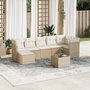 Voir la diapositive 1 : VIDAXL Salon de jardin avec coussins 8 pcs beige resine tressee