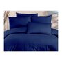 Voir la diapositive 3 : GENERIQUE Parure de lit - 1 housse de couette 220 x 240 cm + 2 taies d'oreiller 60 x 60 cm - 70% polyester, 30% coton - Bleu