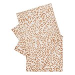 ATMOSPHERA Lot de 4 Serviettes de Table  Leopardi  40x40cm Beige