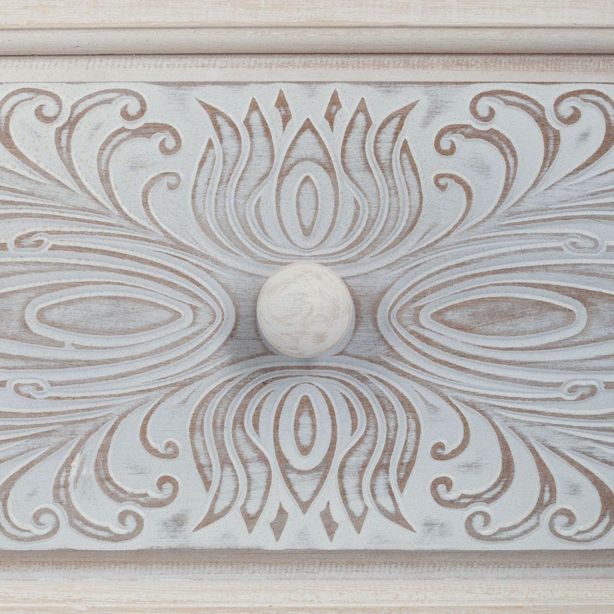 ATMOSPHERA Commode ethnique Hina - L. 48 x H. 80 cm - Gris