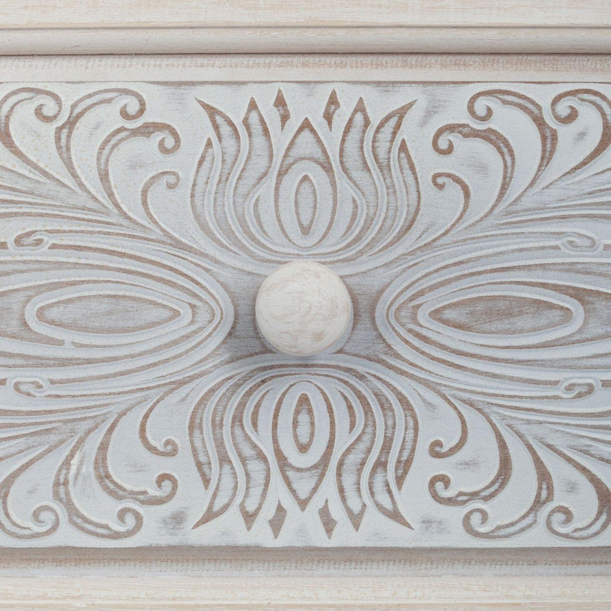 ATMOSPHERA Commode ethnique Hina - L. 48 x H. 80 cm - Gris