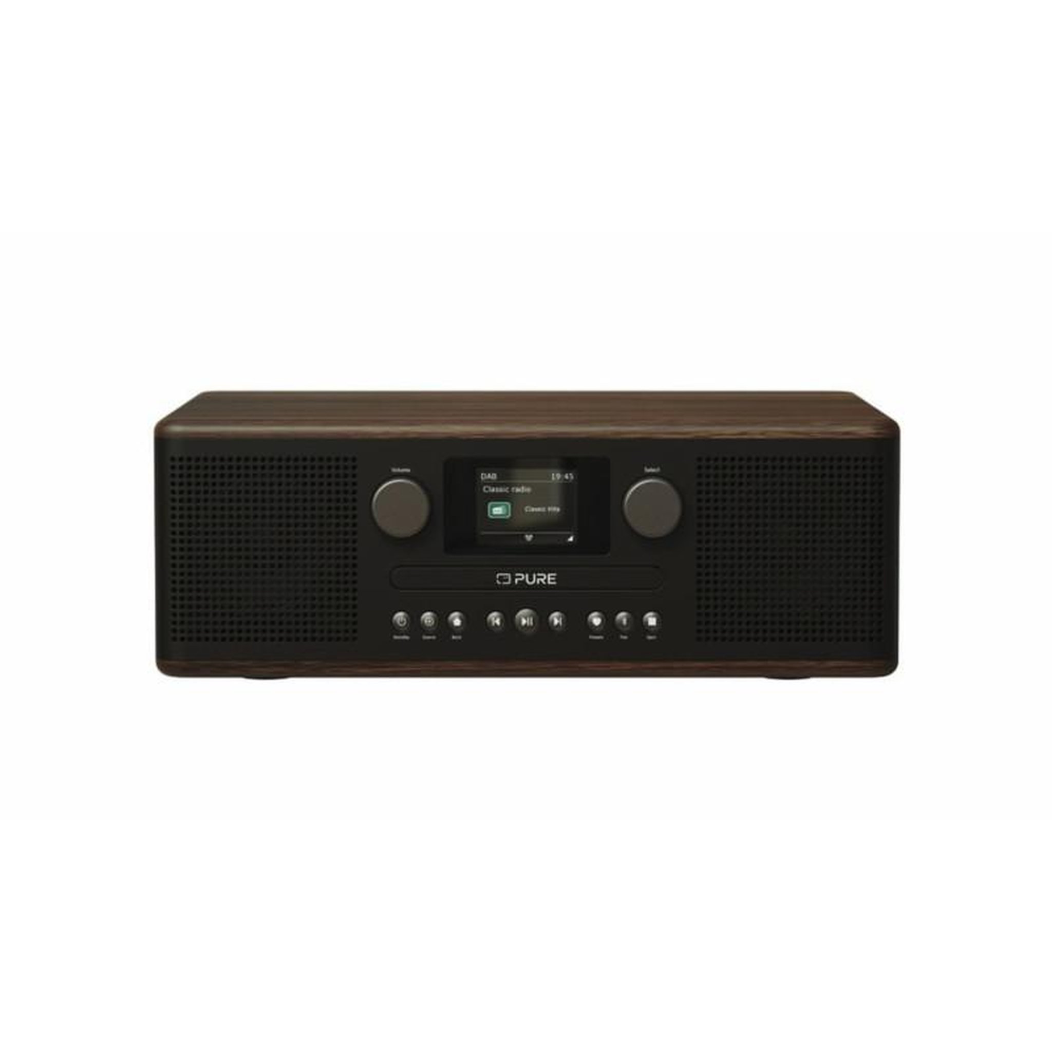 PURE Chaine HiFi Pure Lecteur CD stereo Bluetooth Radio Classic C D6 noir cafe