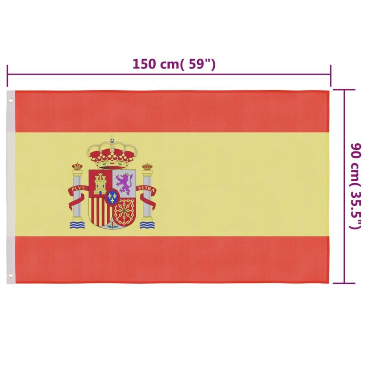 VIDAXL Drapeau Espagne 90x150 cm