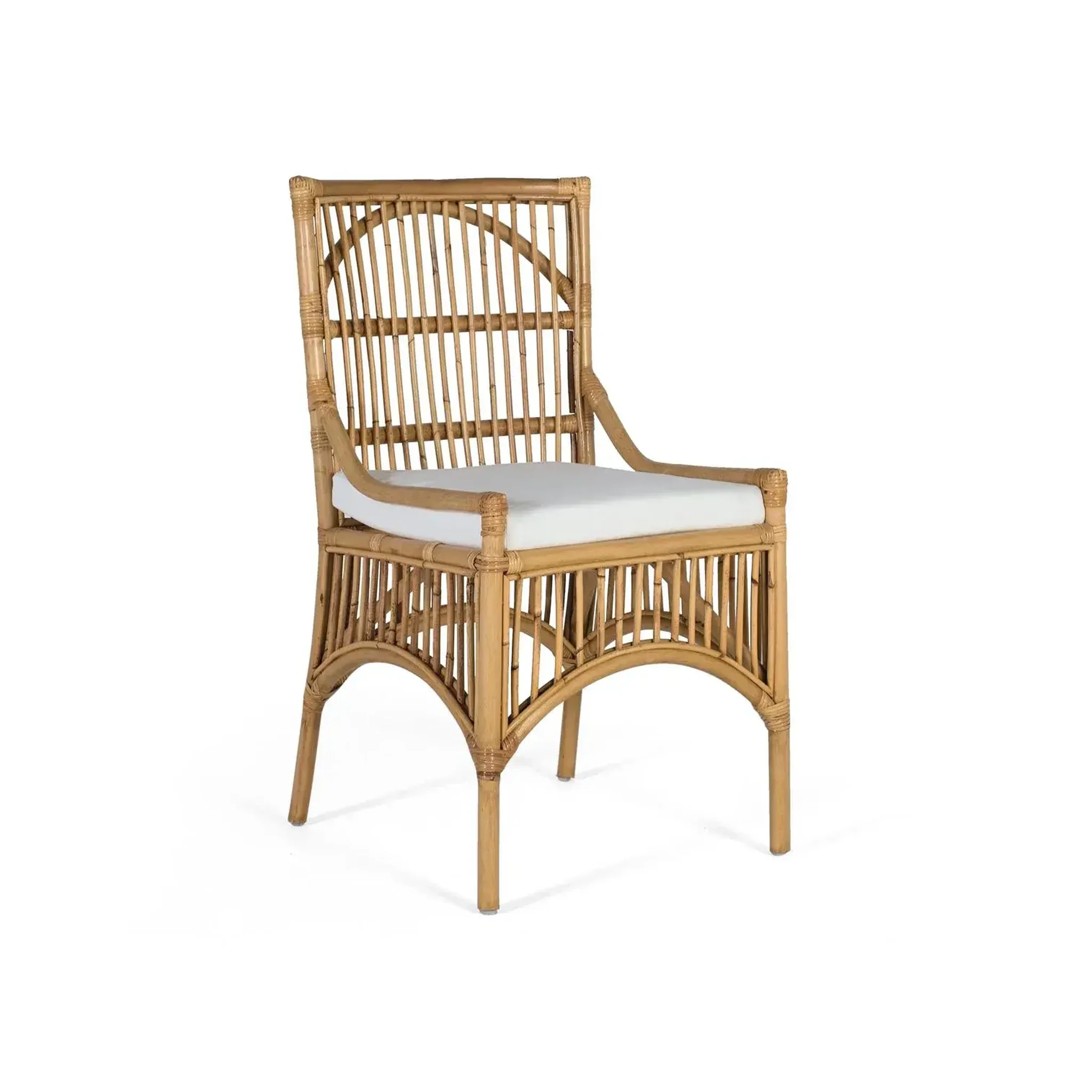 GINER Y COLOMER SL Lot de 2 chaises de rotin naturel 53 cm style méditerranéen