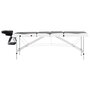 VIDAXL Table de massage pliable 4 zones Aluminium Noir et blanc
