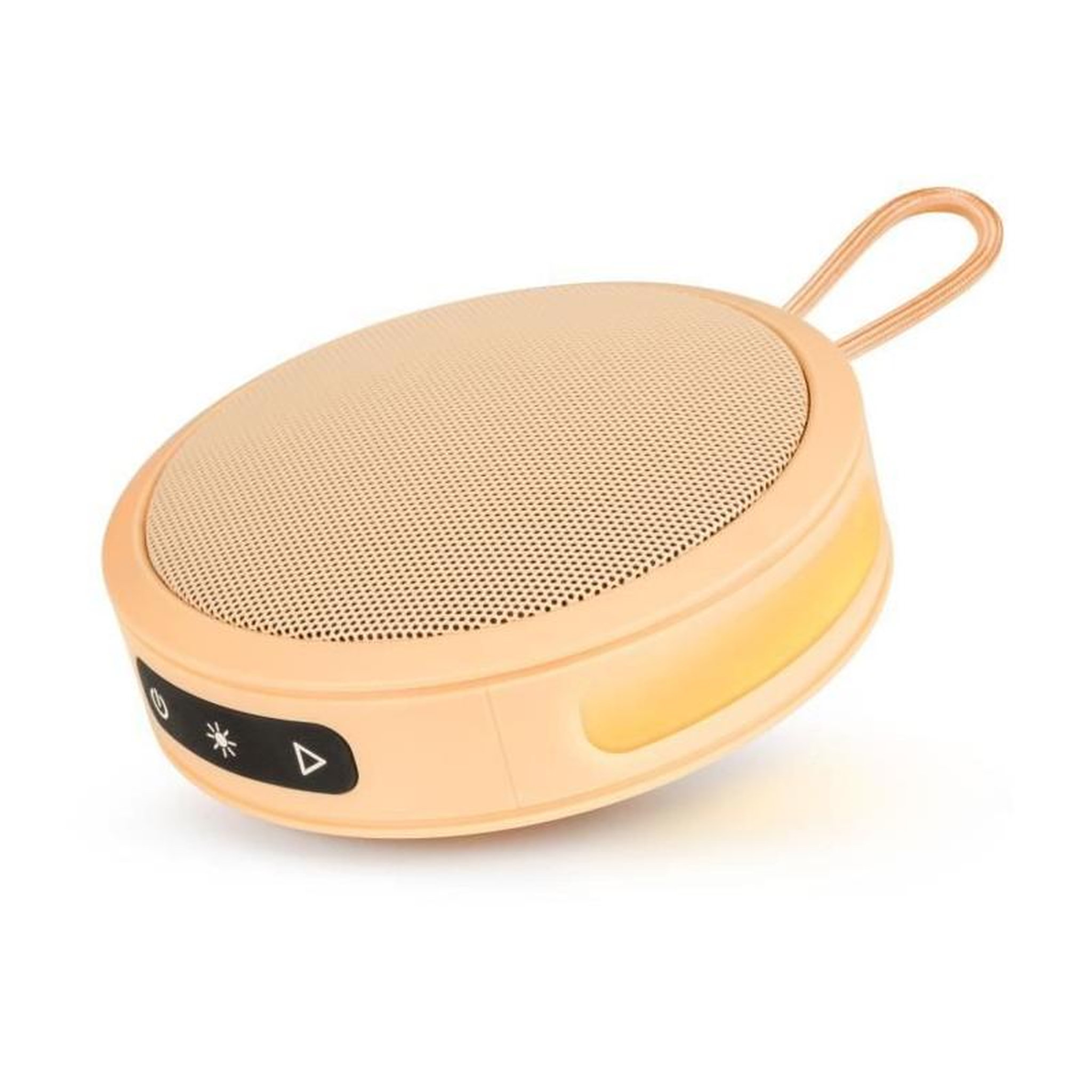 Voir la diapositive 3 : BIGBEN PARTY BIGBEN Party - Enceinte Bluetooth ronde avec dragonne et effets lumineux - 15W - Orange Pastel