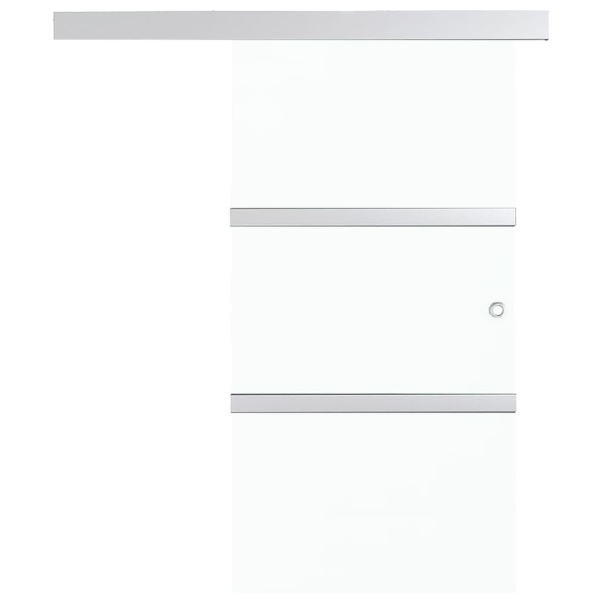 Voir la diapositive 4 : VIDAXL Porte coulissante Verre ESG et aluminium 90x205 cm Argente